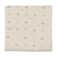 Lilette Rosebud Muslin Swaddle - Cream/Pink
