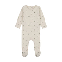 Lilette Rosebud Footie - Cream/Blue