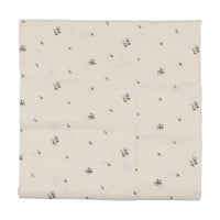 Lilette Rosebud Muslin Swaddle - Cream/Blue