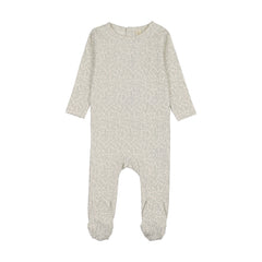 Lilette Leaf Trail Footie - Cream/Blue