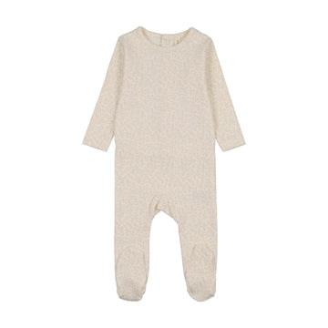 Lilette Leaf Trail Footie - Cream/Pink