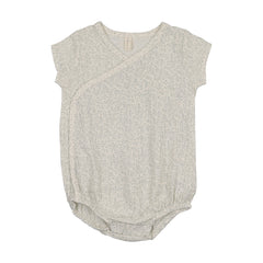 Lilette Leaf Trail Romper - Cream/Blue