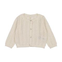Lilette Crochet Knit Shrug - Cream