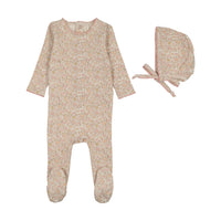 Lilette Liberty Floral Footie Set - Cream/Pink