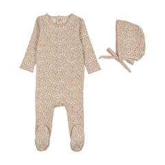 Lilette Liberty Floral Footie Set - Cream/Pink