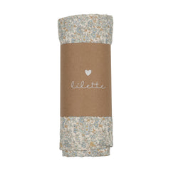 Lilette Liberty Print Muslin Swaddle - Cream/Blue