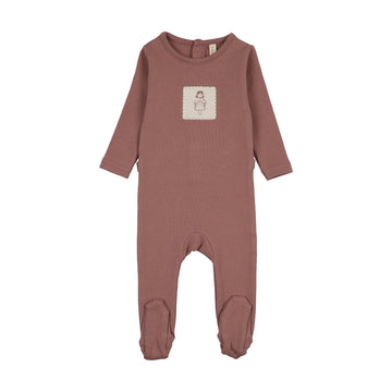 Lilette Graphic Tag Footie - Mauve