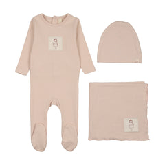 Lilette Graphic Tag Layette Set - Petal