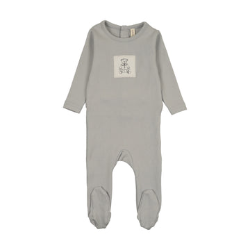 Lilette Graphic Tag Footie - Pale Blue