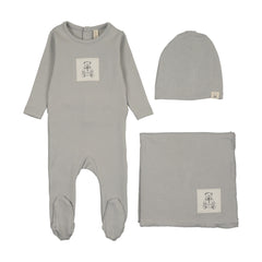 Lilette Graphic Tag Layette Set - Pale Blue