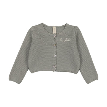 Lilette by Lil Legs Light Blue Le Bebe Knit Cardigan