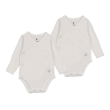 Lilette by Lil Legs Winter White Lilette Baby Long Sleeve Undershirt 2 Pack