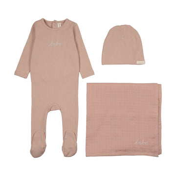 Lilette by Lil Legs Dusty Pink Lilette Take Me Home Bebe Layette Set