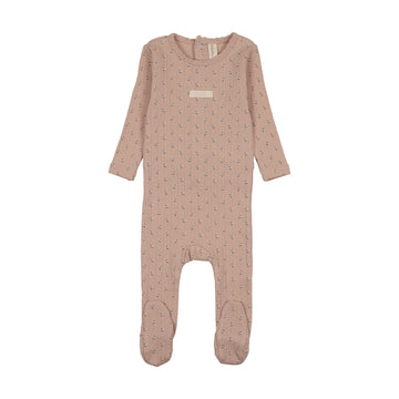 Lilette Floret Print Footie - Dusty Pink
