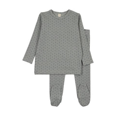 Lilette Gem Stripe Lounge Set - Light Blue