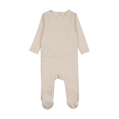 Lilette Gem Stripe Footie - Cream/Pink