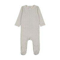 Lilette Gem Stripe Footie - Cream/Blue