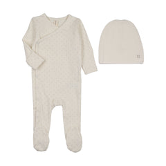 Lilette POINTELLE BEBE FOOTIE SET - Classic - MILK