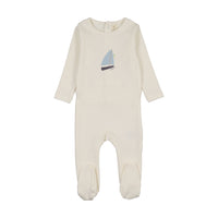 Lilette Nautical Graphic Footie - Cream