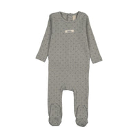 Lilette Floret Print Footie - Light Blue
