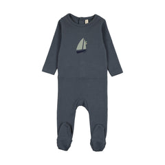 Lilette Nautical Graphic Footie - Off Navy