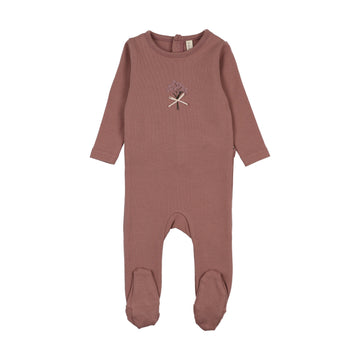 Lilette Bouquet Graphic Footie - Mauve