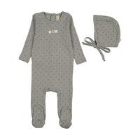 Lilette Floret Print Footie Set - Light Blue