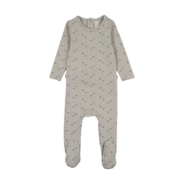 Lilette Paper Boat Footie - Pale Blue