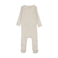 Lilette Floret Print Footie - Cream/Pink