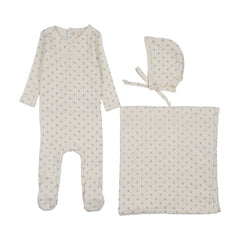 Lilette Floret Print Layette Set - Cream/Pink