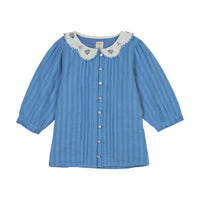 Analogie By Lil Legs Downtown Blouse - Fresh Blue