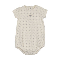 Lilette Floret Print Onesie - Cream/Blue