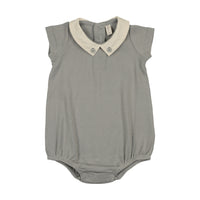 Lilette Sweetheart Collar Romper - Light Blue