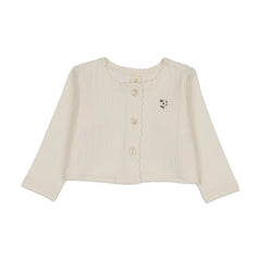 Lilette Floret Cardigan - Cream/Pink