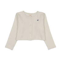 Lilette Floret Cardigan - Cream/Blue