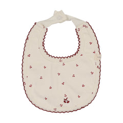Lilette Cherry Pointelle Bib - Cream/Pink