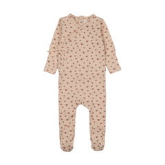 Lilette Printed Wrapover Footie - Petal