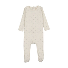 Lilette Striped Planes Footie - Cream/Light Blue