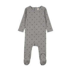 Lilette Striped Planes Footie - Light Blue/Off Navy