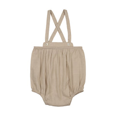 Analogie By Lil Legs Linen Suspender Bloomers - Wheat