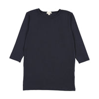 Analogie By Lil Legs Bamboo Tee Three Quarter - Navy