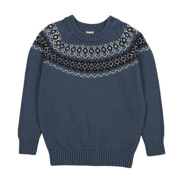 Analogy by Lil Legs Dried Blue Heirloom Knits Boy's Sweater