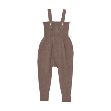 Analogy by Lil Legs Misty Oat Heath Signature Collection Knit Overalls