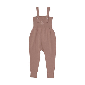 Analogy by Lil Legs Dried Rose Signature Collection Knit Overalls