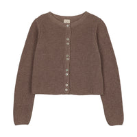 Analogy by Lil Legs Misty Oat Heath Signature Collection Fine Knit Cardigan