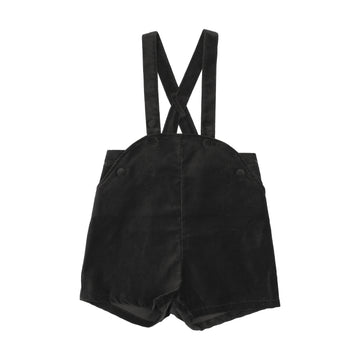 Analogy by Lil Legs Black Occasion Wear Velvet Overalls