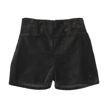 Analogy by Lil Legs Black Occasion Wear Velvet Shorts