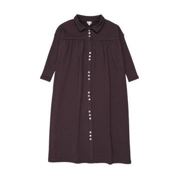 Lil Legs Eggplant Maxi Loungewear Button Front Maxi Dress