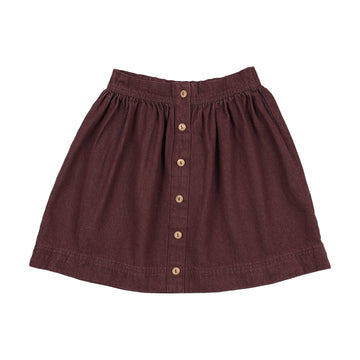 Analogy by Lil Legs Burgundy Denim Rugged Threads Skirt
