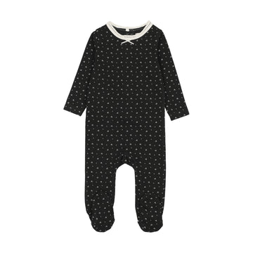 Lil Legs Black Print Maxi Loungewear Tiny Twig Footie